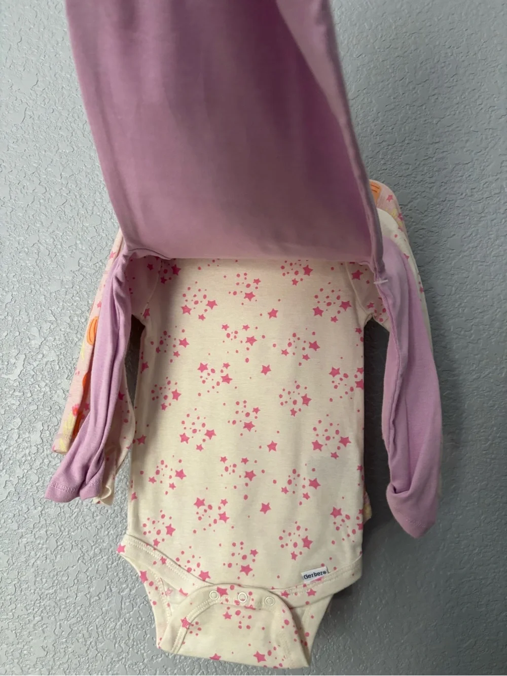 Gerber Mauve Pumpkin Spice Long-Sleeve One-Piece Bodysuit Set